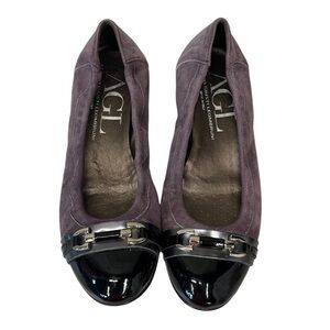 AGL Monika Purple Cap Toe Ballet Flats Size 38.5